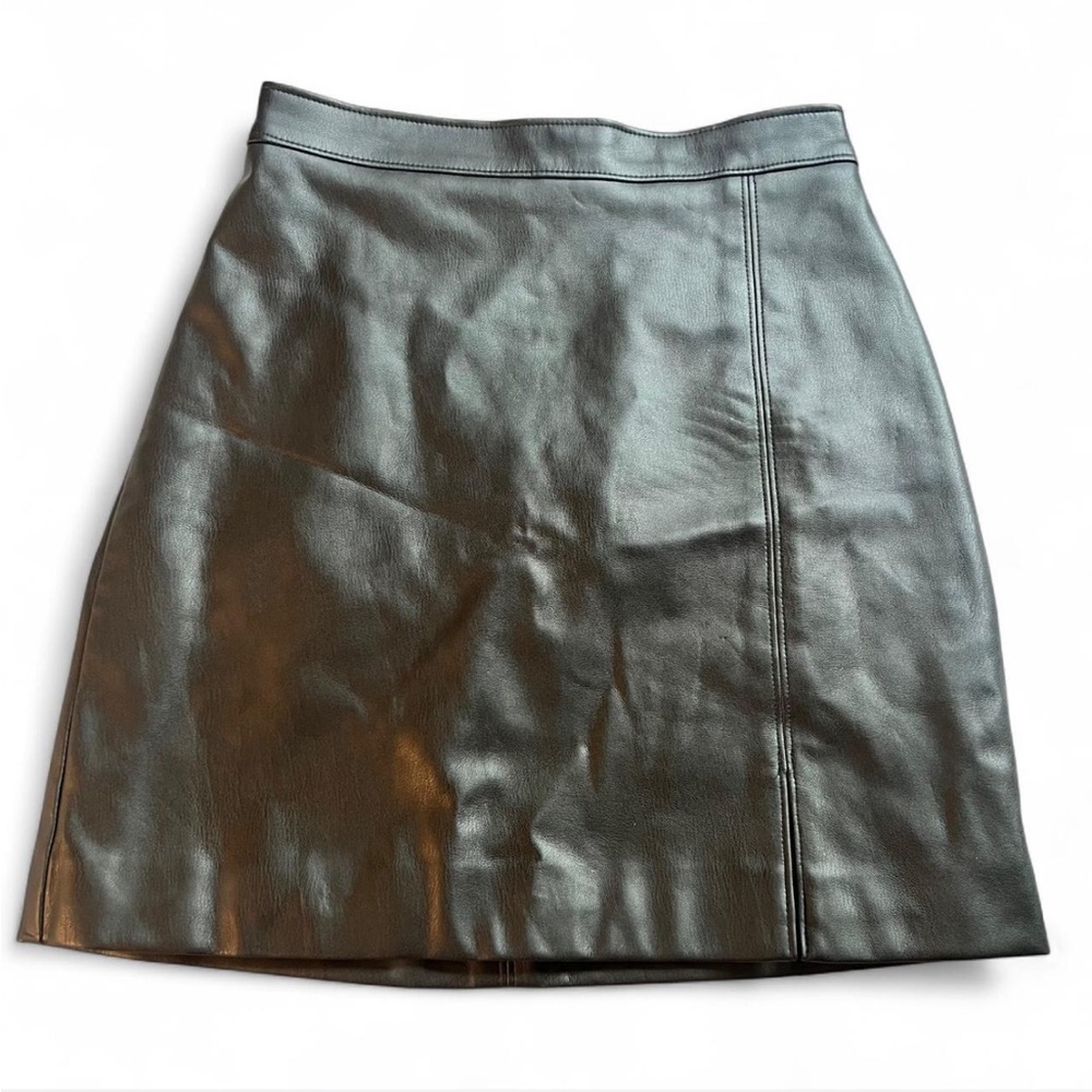 Hollister Black Leather Mini Skirt